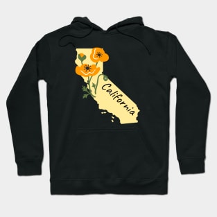 California Poppy Flower Hoodie